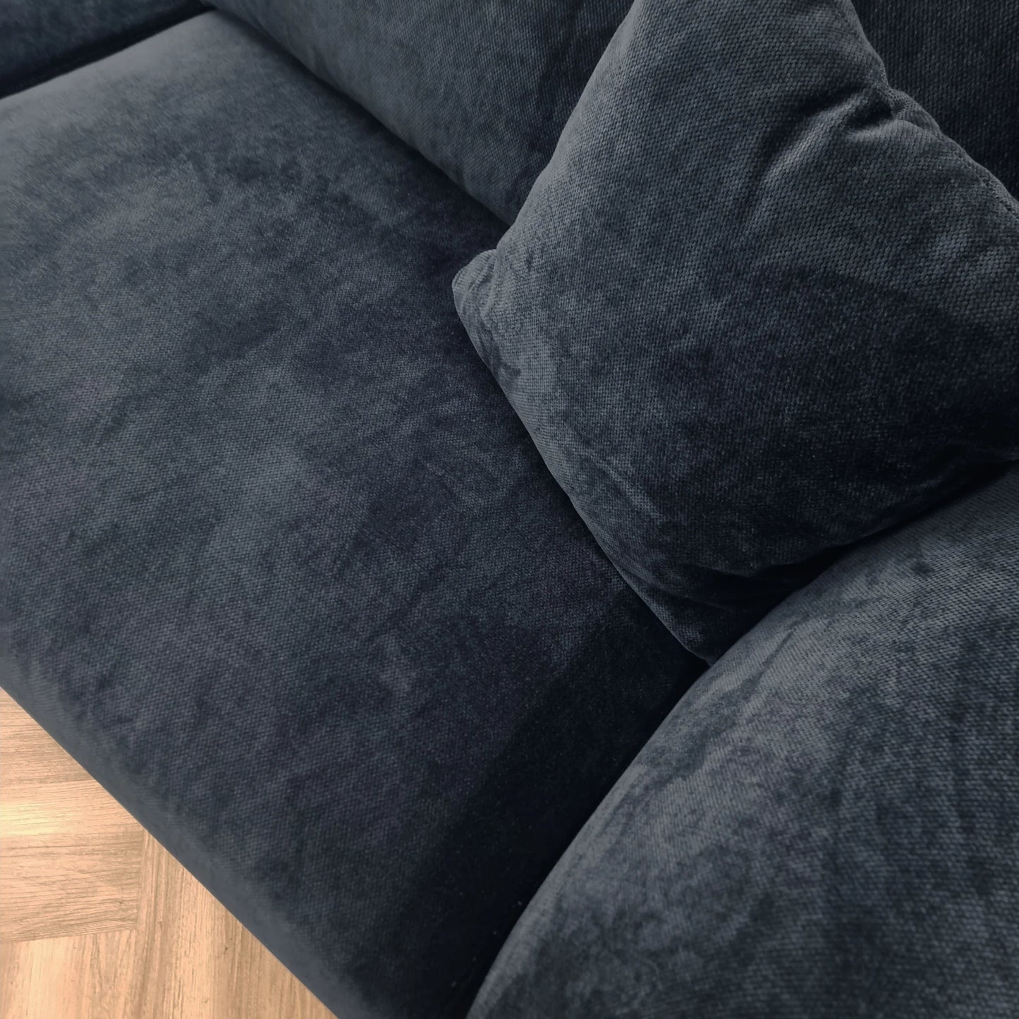 The Odessa Sofa Range in Aegean Blue Velvet
