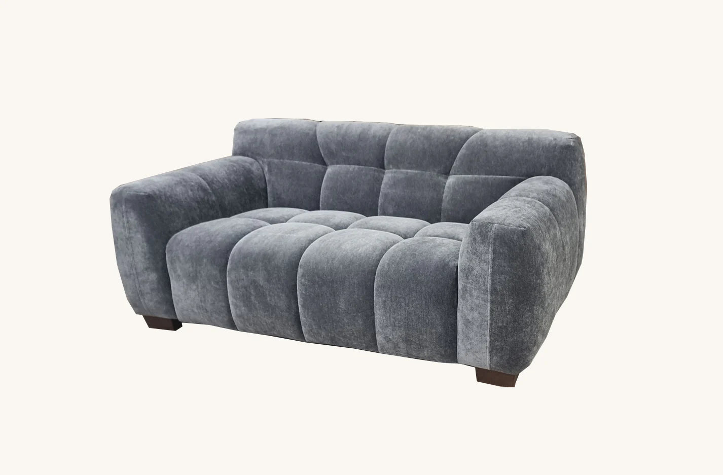 The Cassian Sofa Range in Steel Velvet