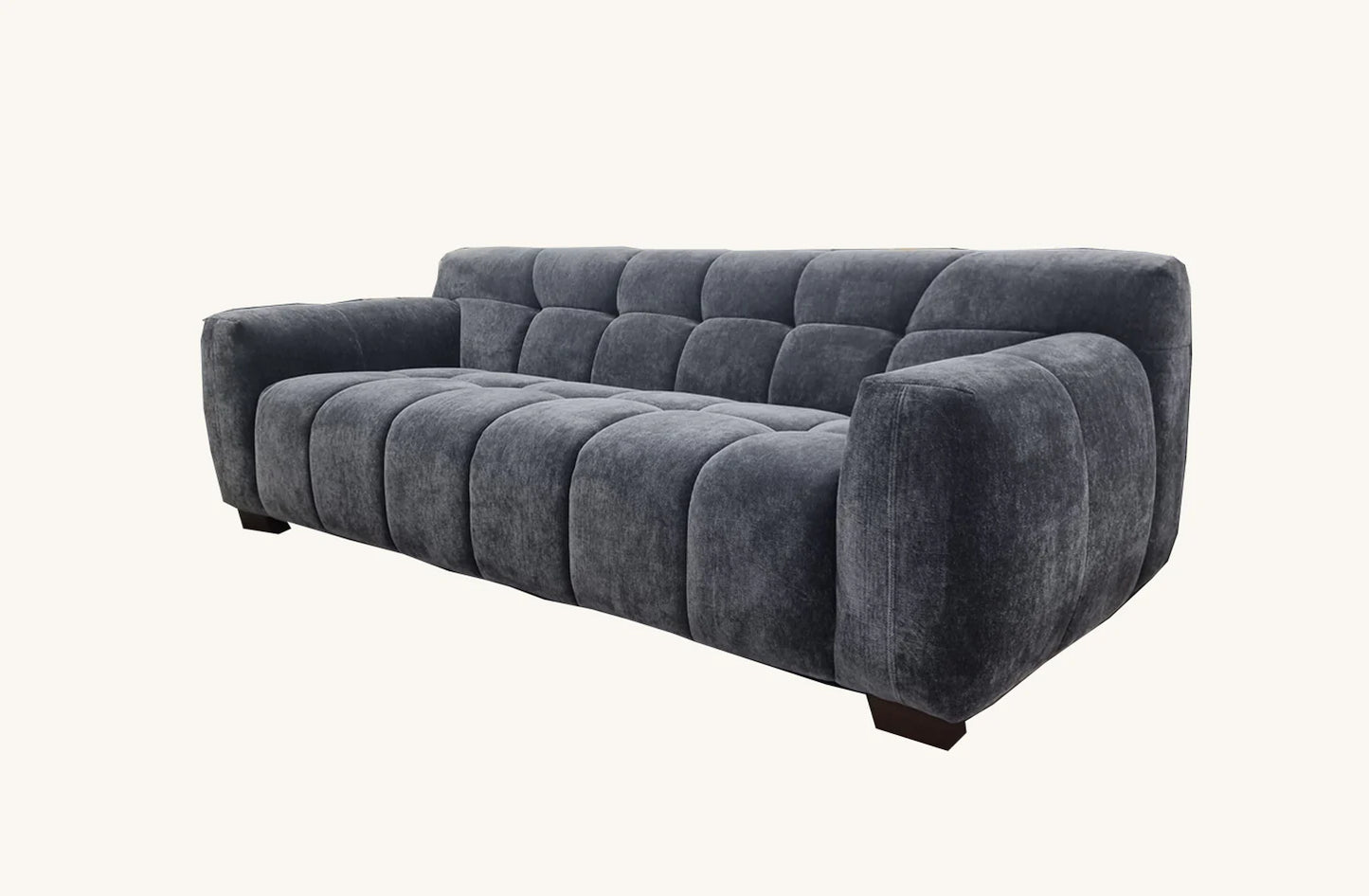 The Cassian Sofa Range in Steel Velvet