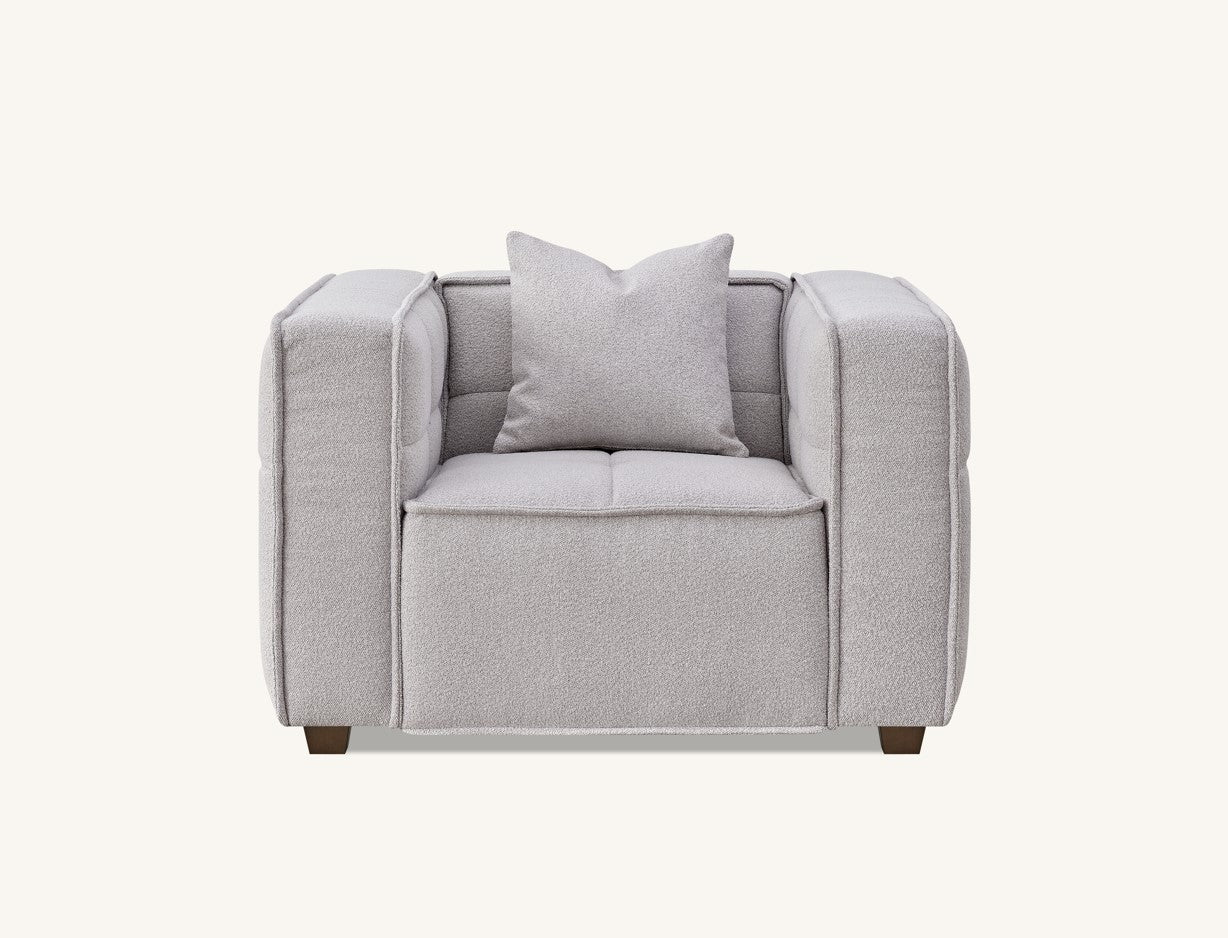 The Corbin Sofa Range in Putty Boucle Fabric