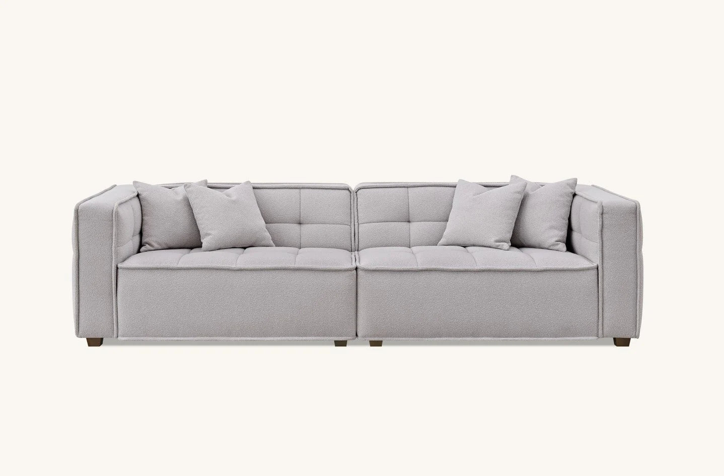 The Corbin Sofa Range in Putty Boucle Fabric