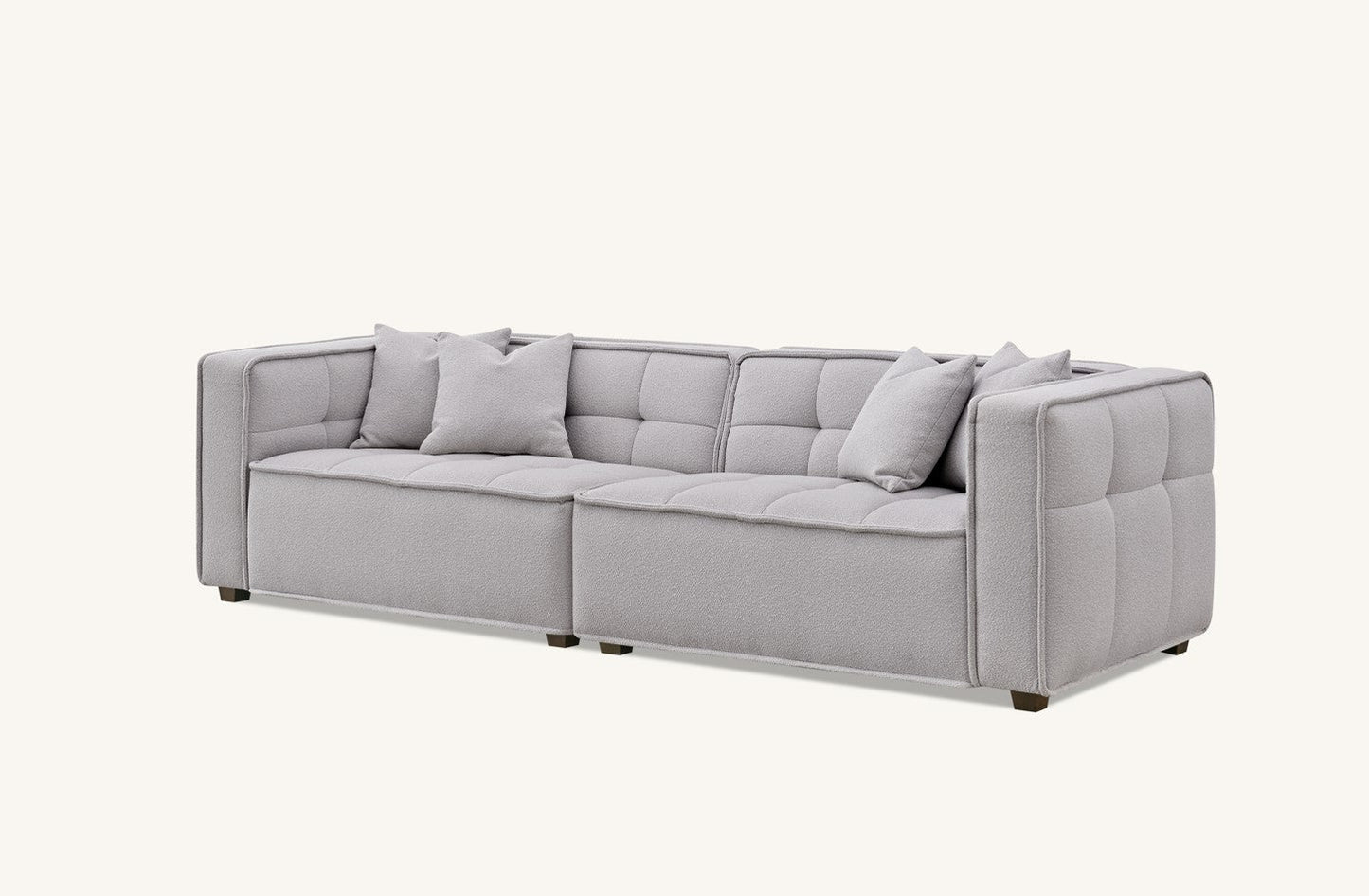 The Corbin Sofa Range in Putty Boucle Fabric