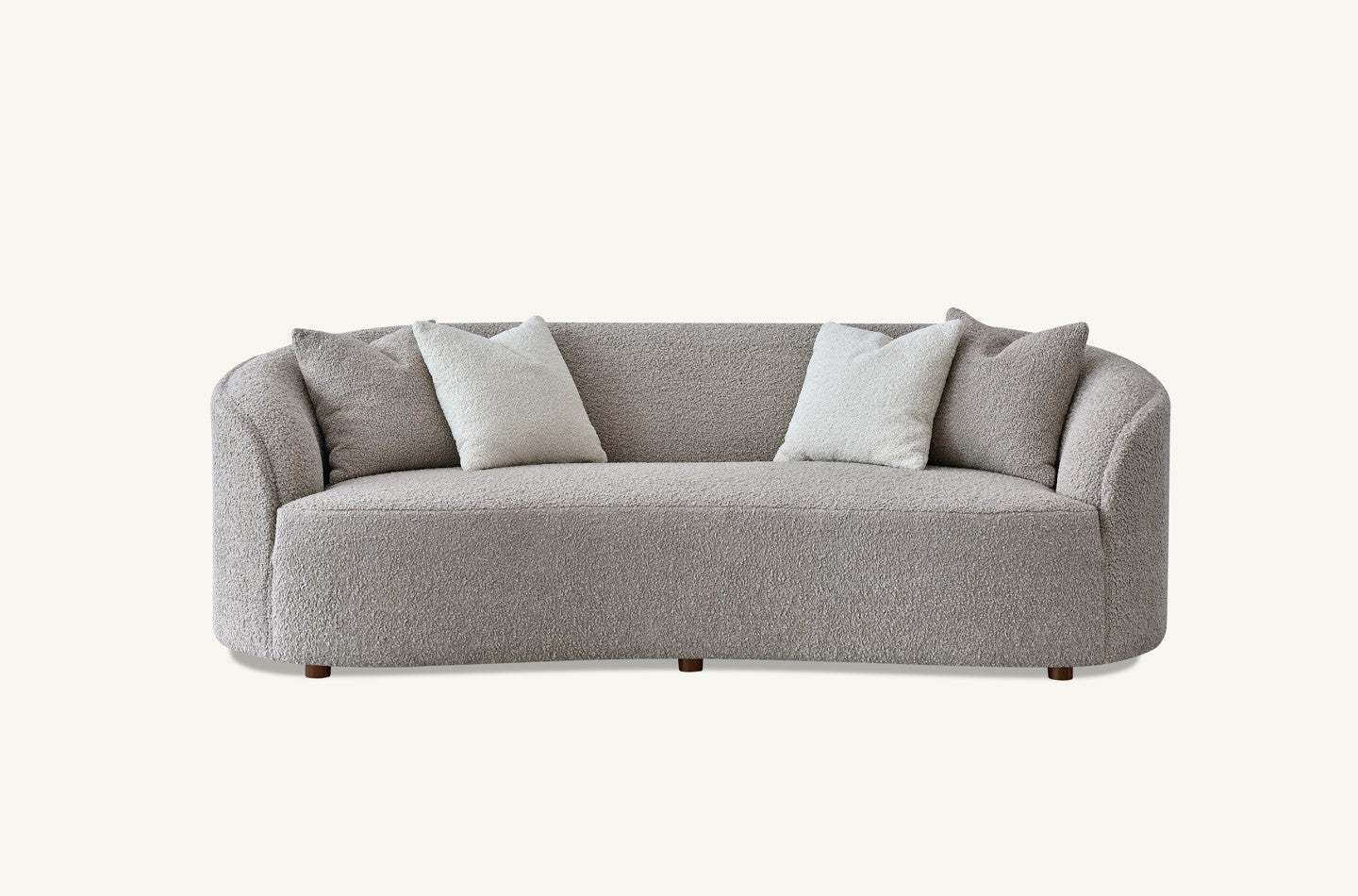 The Solene Sofa and Accent Chair in Latte Boucle