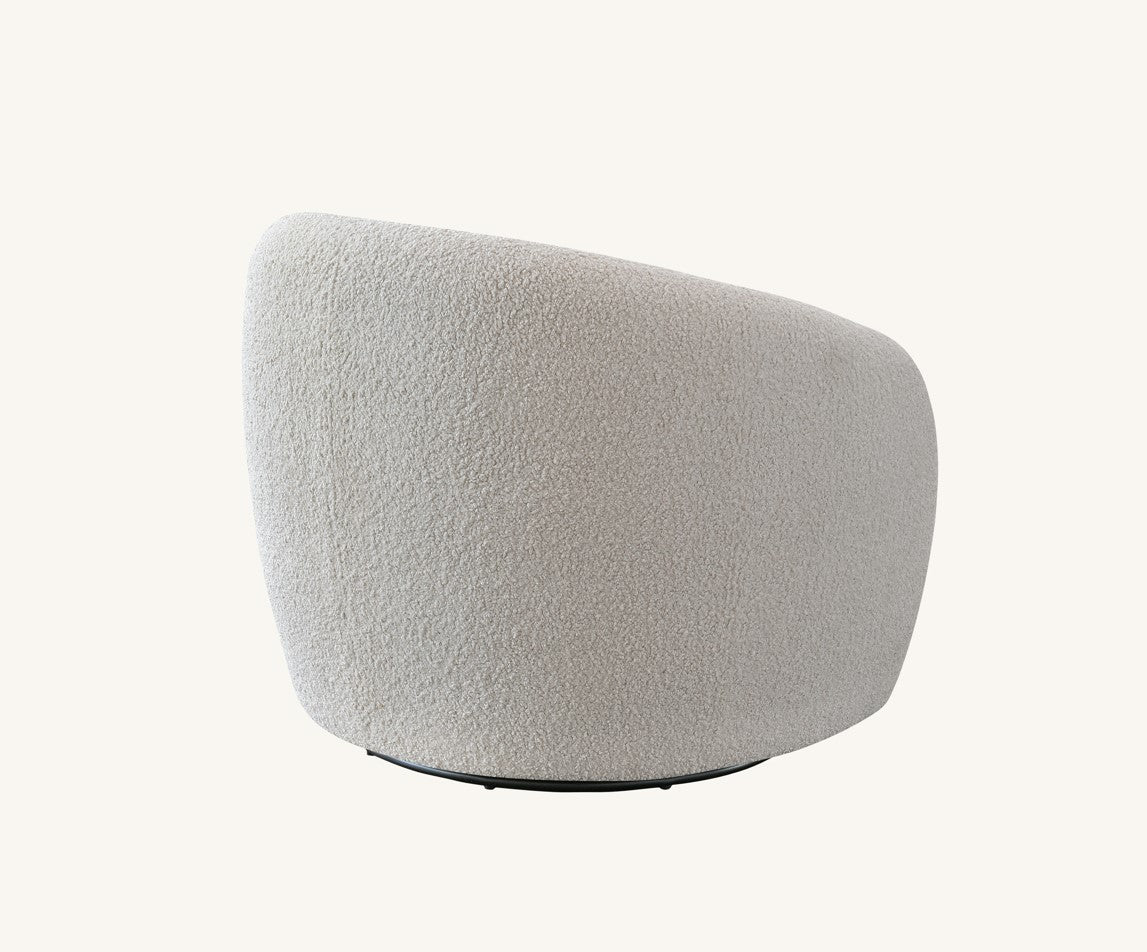 The Solene Sofa and Accent Chair in Latte Boucle