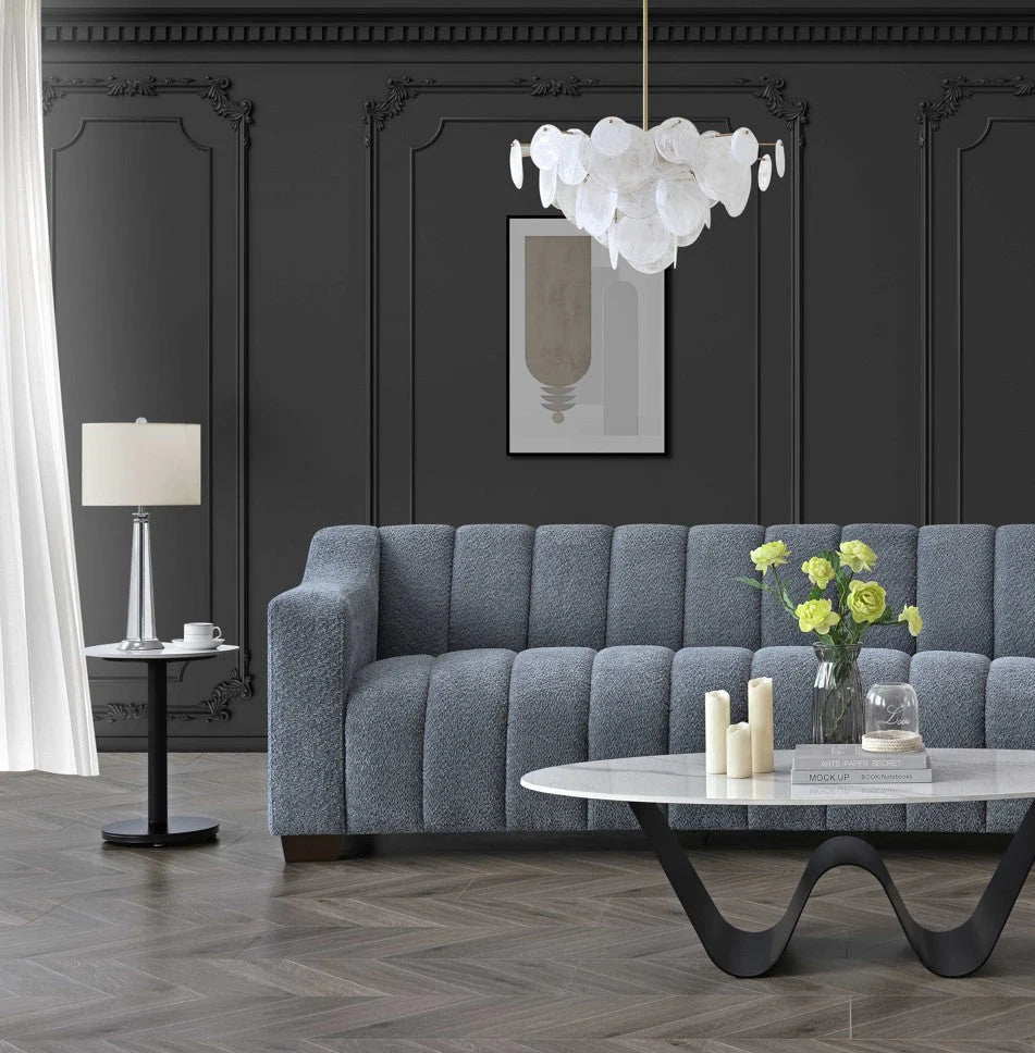 The Estelle 3 Seater Sofa in Iron Boucle