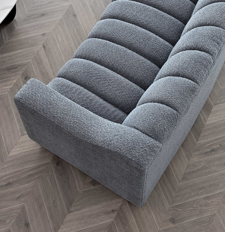 The Estelle 3 Seater Sofa in Iron Boucle