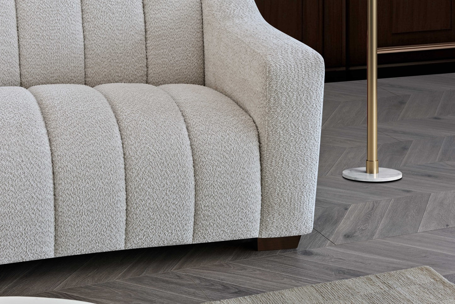 The Estelle 3 Seater Sofa in Oatmeal Boucle
