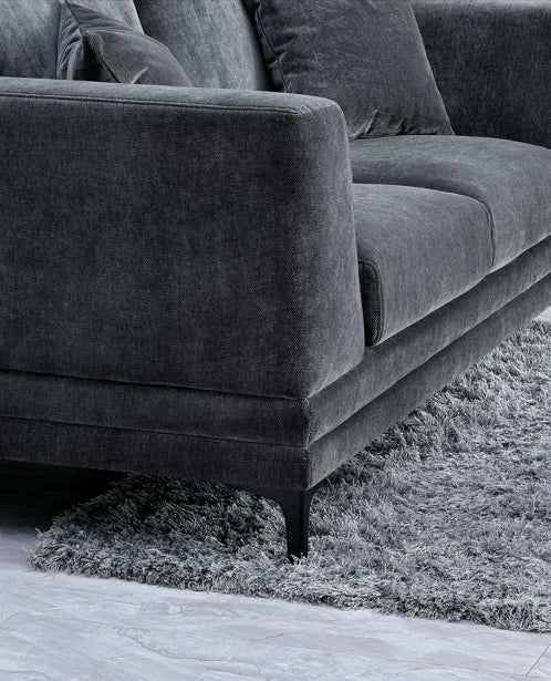 The Odessa Sofa Range in Steel Velvet