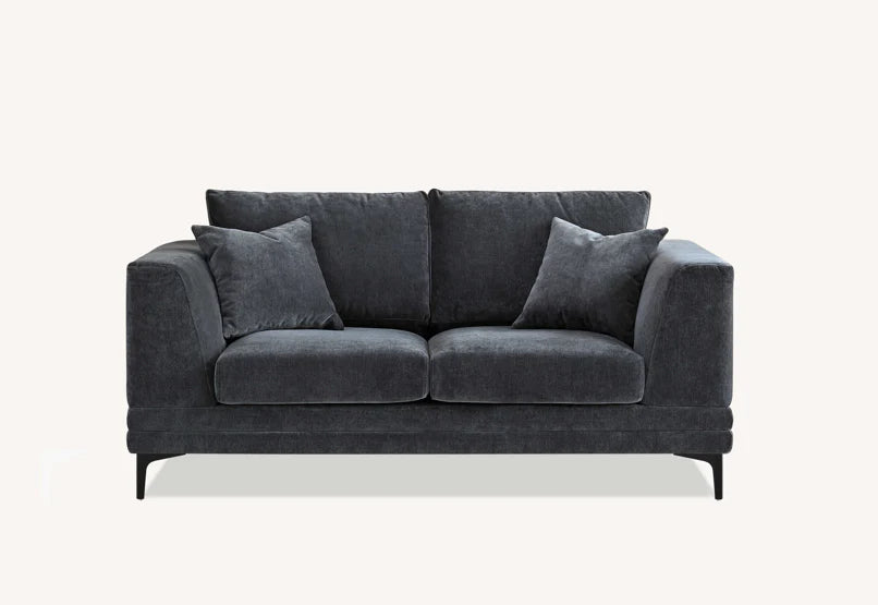 The Odessa Sofa Range in Steel Velvet