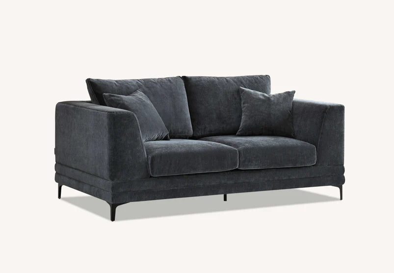 The Odessa Sofa Range in Steel Velvet