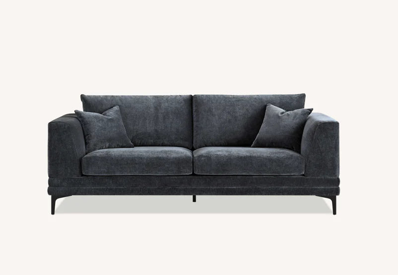 The Odessa Sofa Range in Steel Velvet