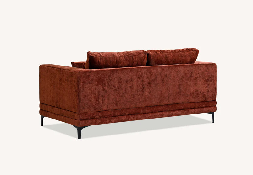 The Odessa Sofa Range in Rust Velvet
