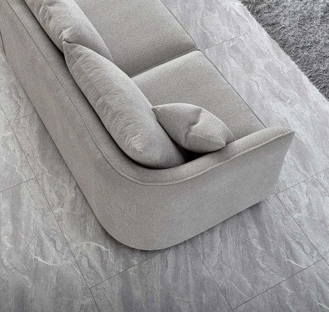 The Sienna Corner Chaise Sofa in Pebble Boucle