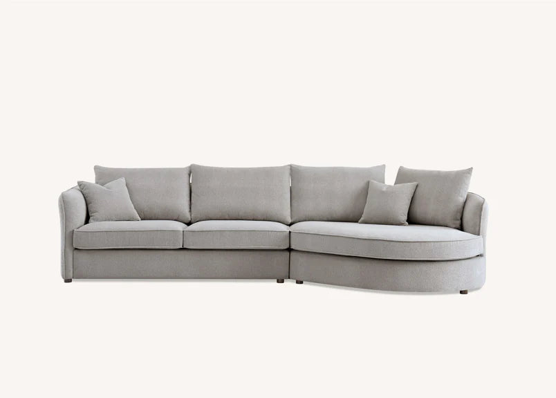 The Sienna Corner Chaise Sofa in Pebble Boucle