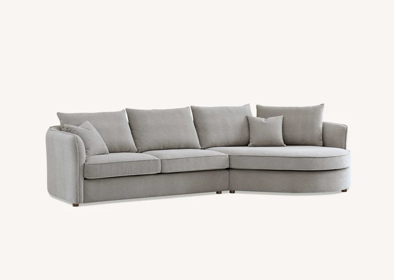 The Sienna Corner Chaise Sofa in Pebble Boucle