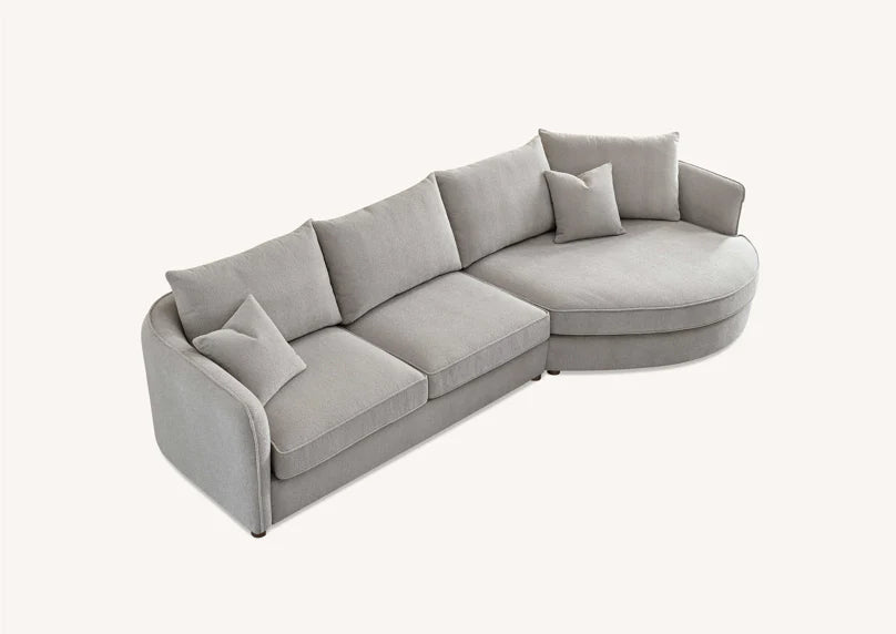 The Sienna Corner Chaise Sofa in Pebble Boucle