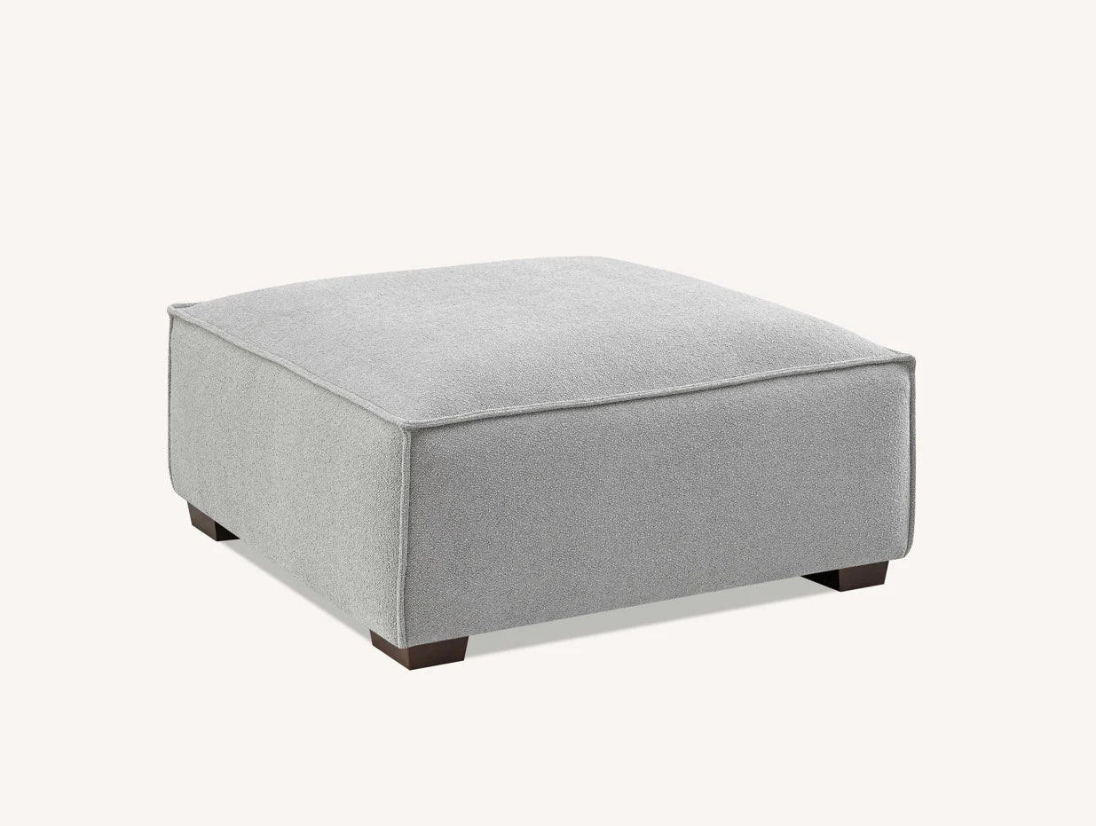 The Alaric 4 Seater Chaise Sofa in Pebble Boucle