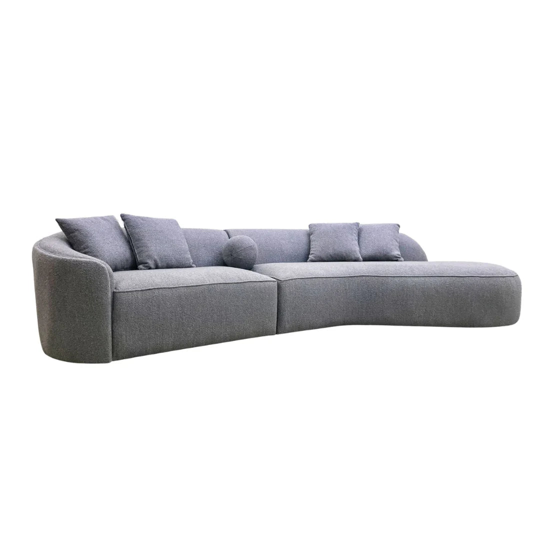 The Selani Sofa in Grey Boucle
