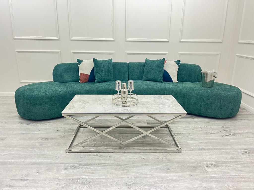 The Lucent Curved Cinema Boucle Sofa
