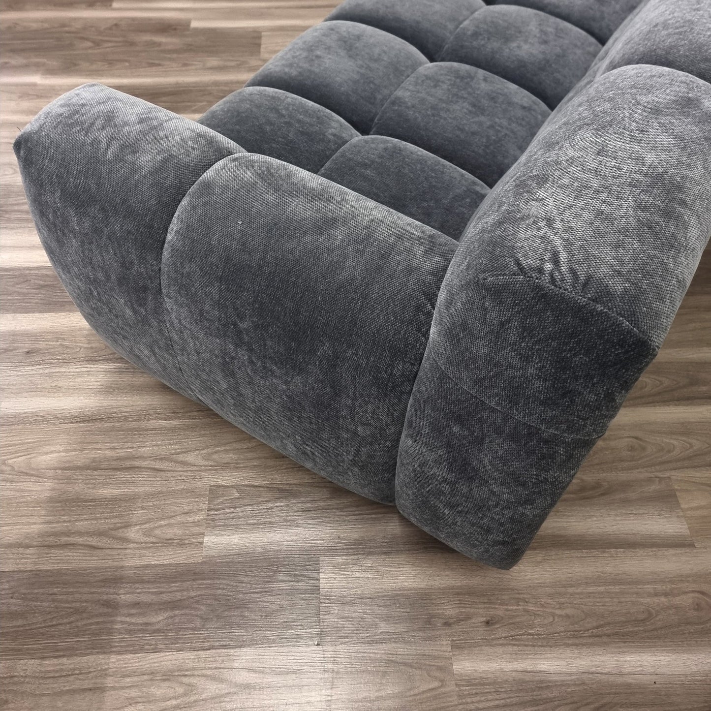 The Cassian Sofa Range in Steel Velvet