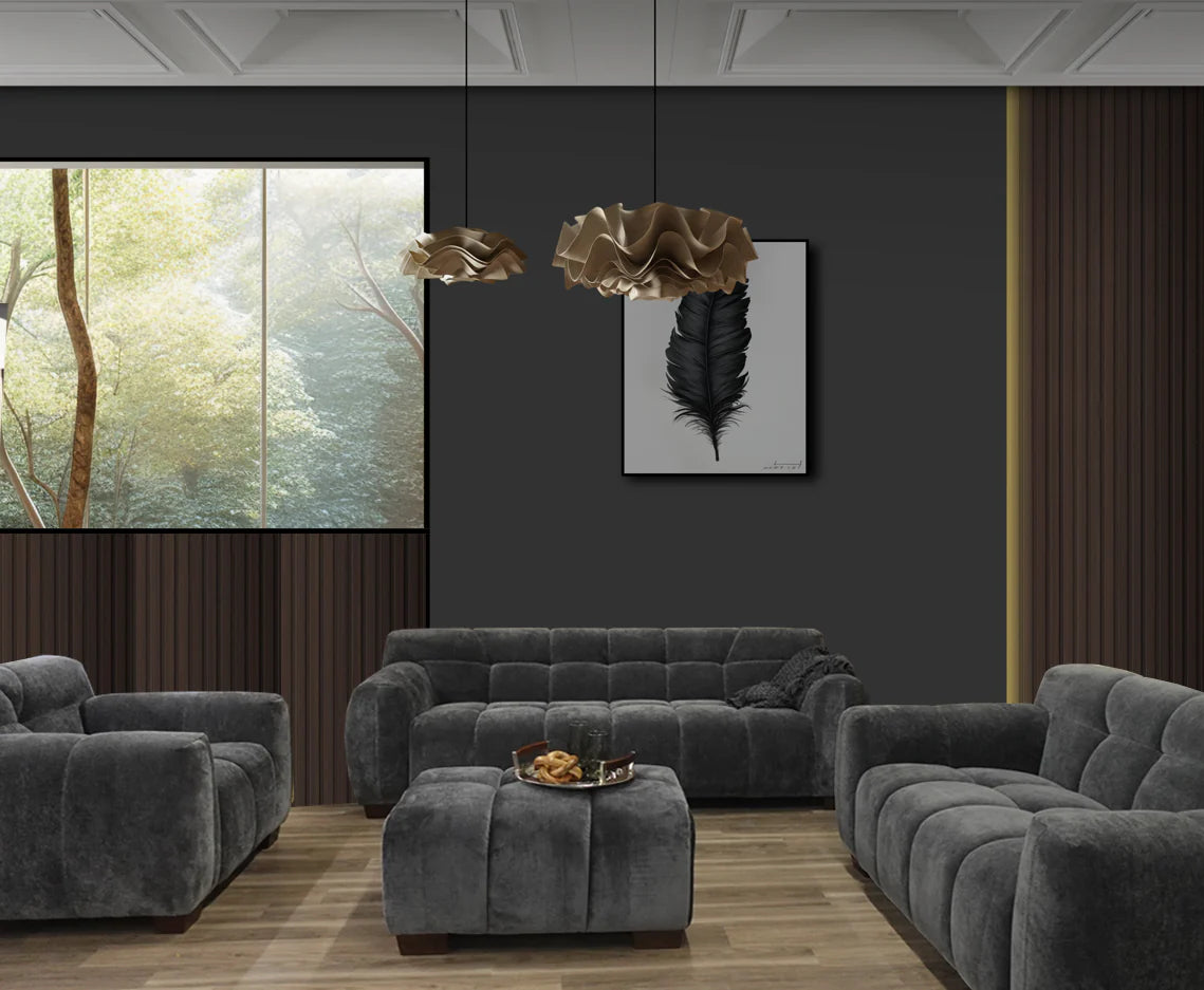 The Cassian Sofa Range in Steel Velvet