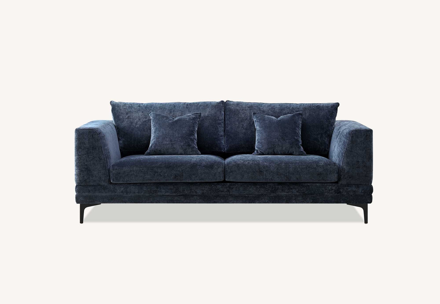 The Odessa Sofa Range in Aegean Blue Velvet