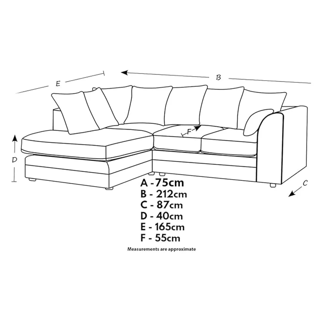 Luxor Fabric Cord Sofa Multiple Colours