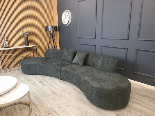 The Lucent Curved Cinema Boucle Sofa
