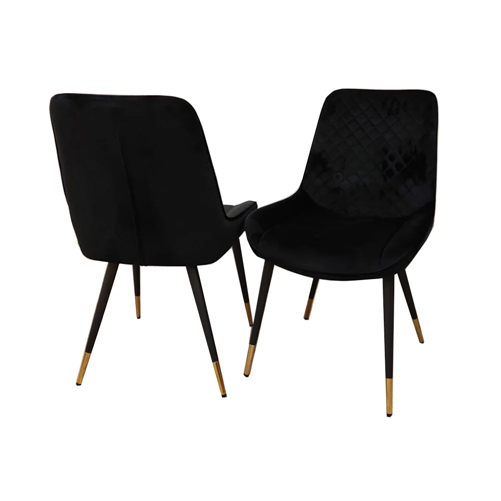 The Zephyr with 4 Black Brielle Chairs