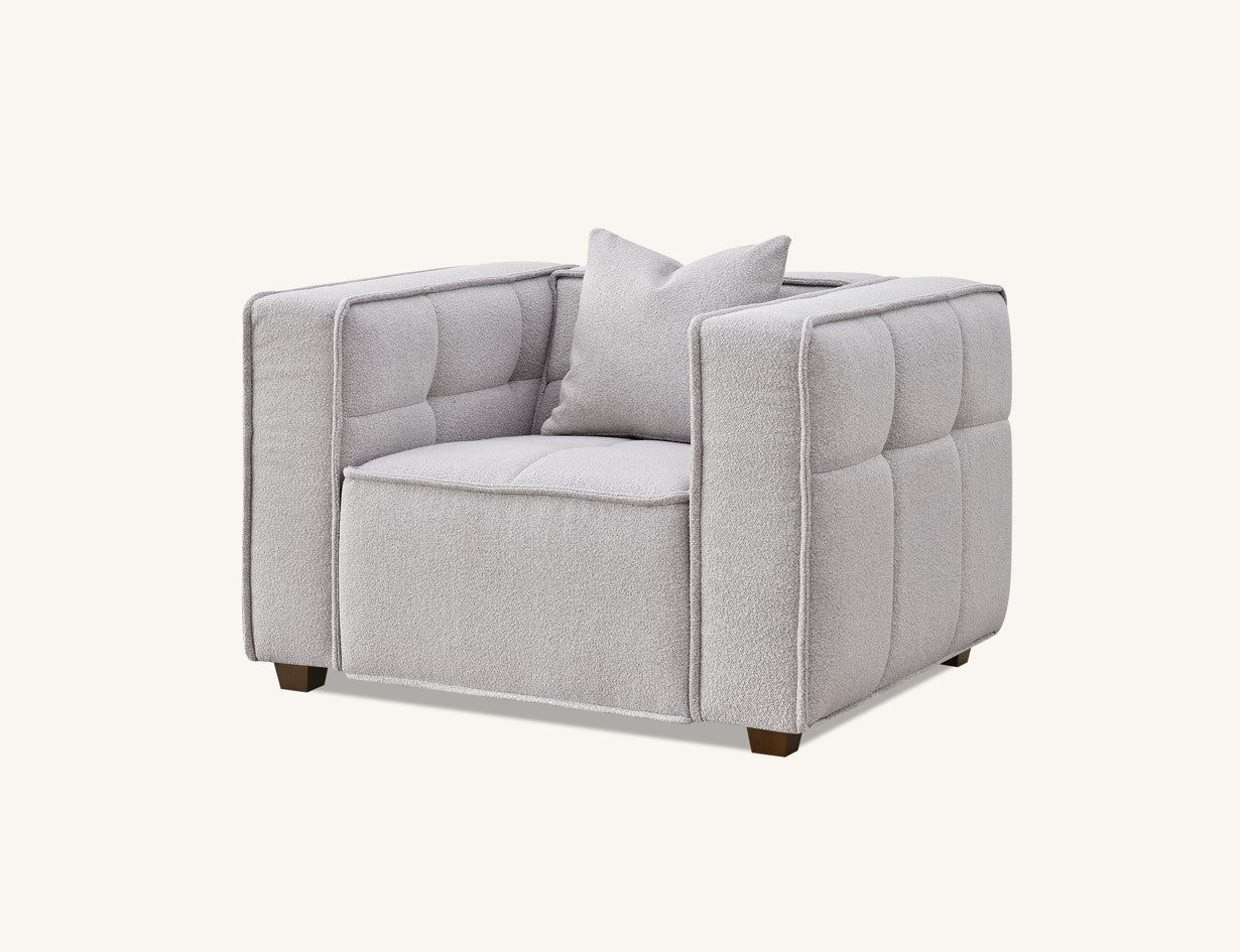 The Corbin Sofa Range in Putty Boucle Fabric