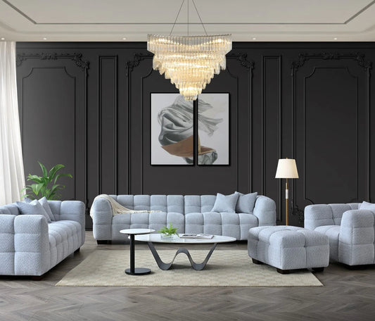 The Luna Sofa Range in Pearl Boucle