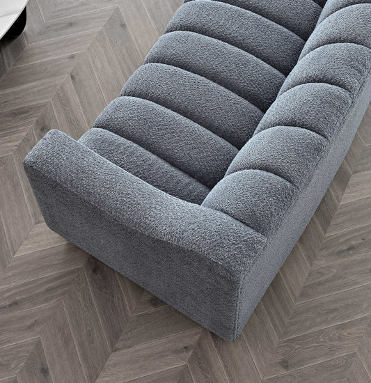 The Estelle 3 Seater Sofa in Iron Boucle