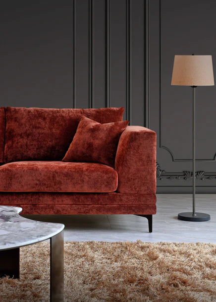 The Odessa Sofa Range in Rust Velvet