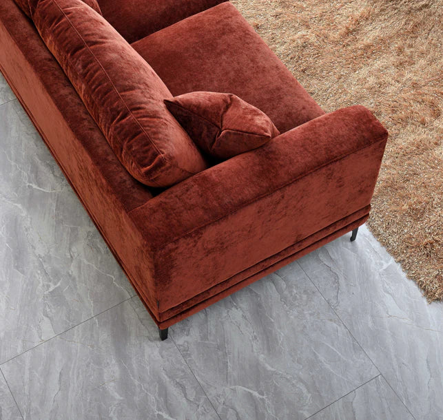 The Odessa Sofa Range in Rust Velvet