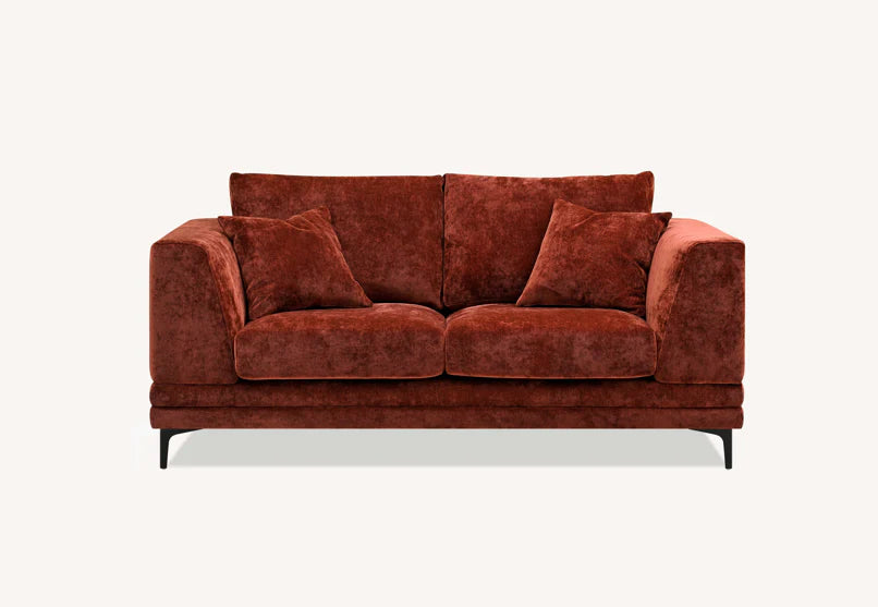 The Odessa Sofa Range in Rust Velvet