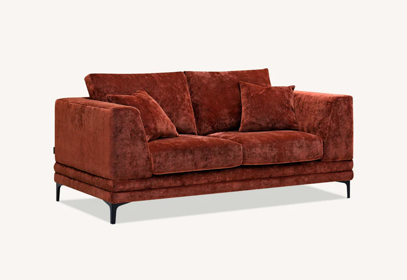 The Odessa Sofa Range in Rust Velvet