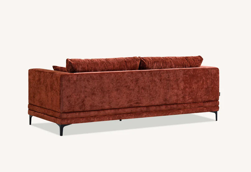 The Odessa Sofa Range in Rust Velvet