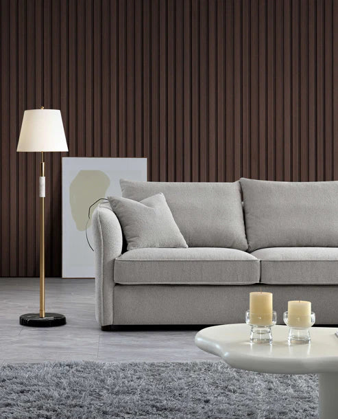 The Sienna Corner Chaise Sofa in Pebble Boucle