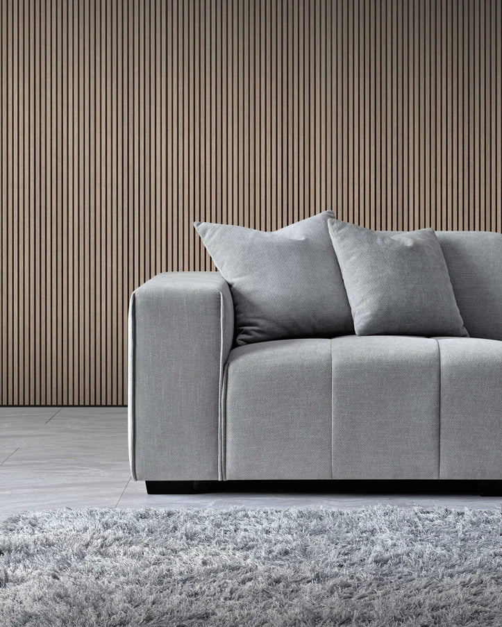 The Arlo Right Hand Corner Group in Cloudy Grey Boucle