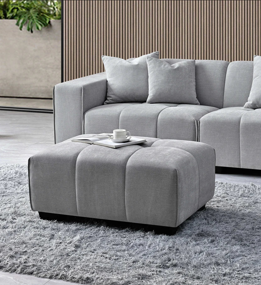 The Arlo Right Hand Corner Group in Cloudy Grey Boucle
