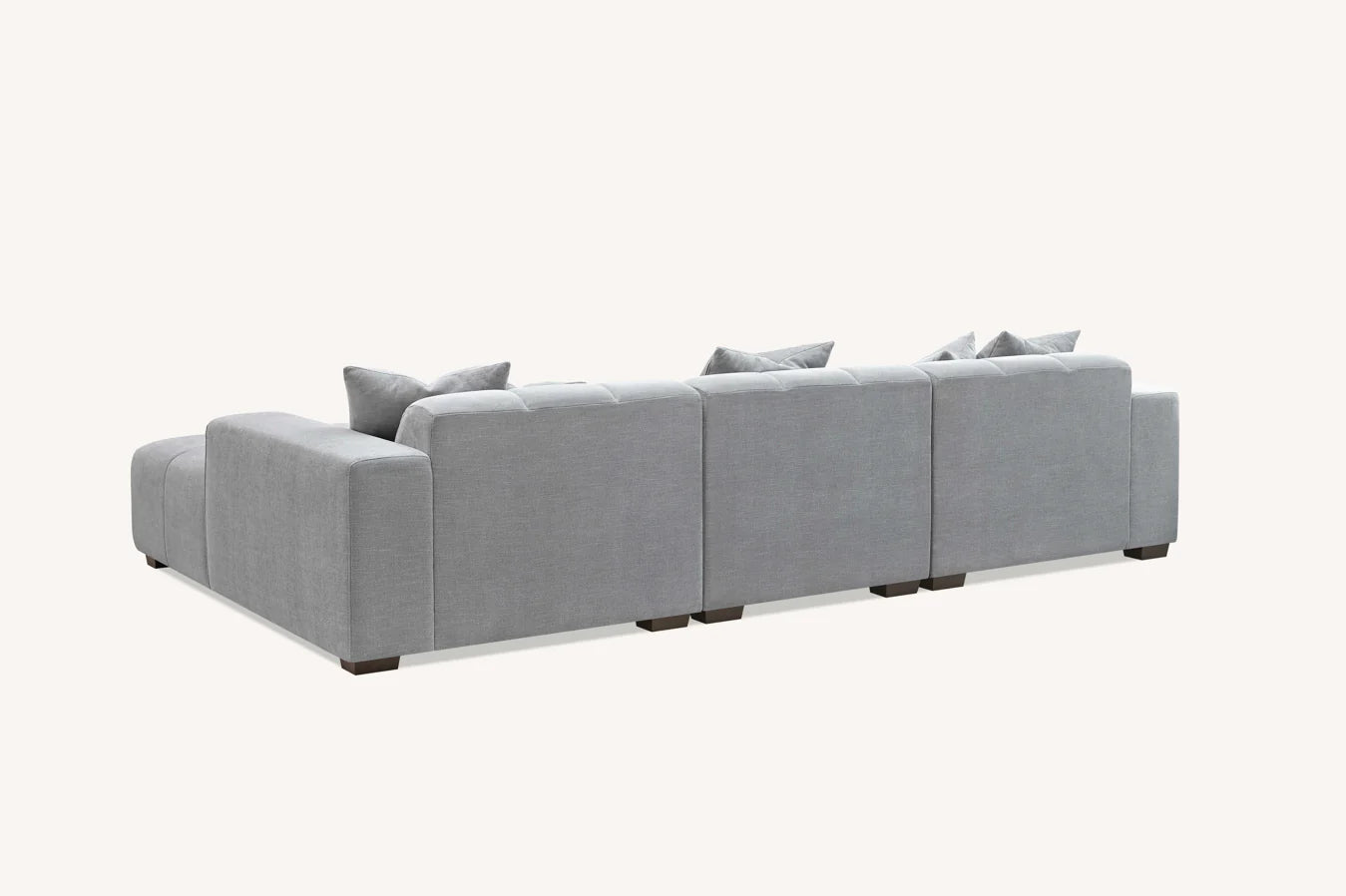 The Arlo Right Hand Corner Group in Cloudy Grey Boucle