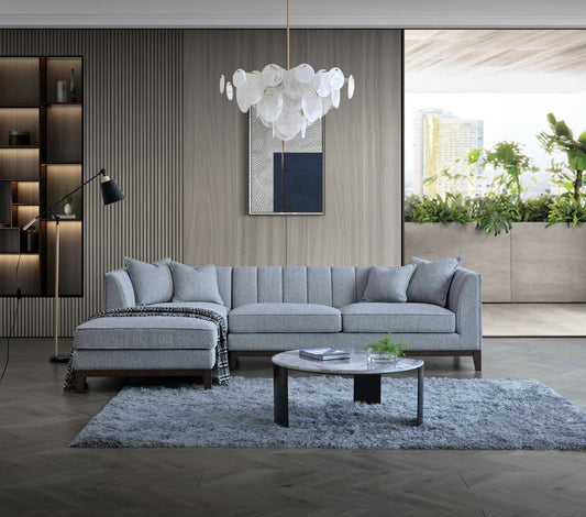 The Isla Left Hand Corner Sofa in Dolphin Boucle