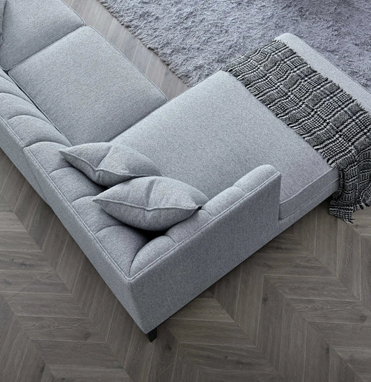The Isla Left Hand Corner Sofa in Dolphin Boucle