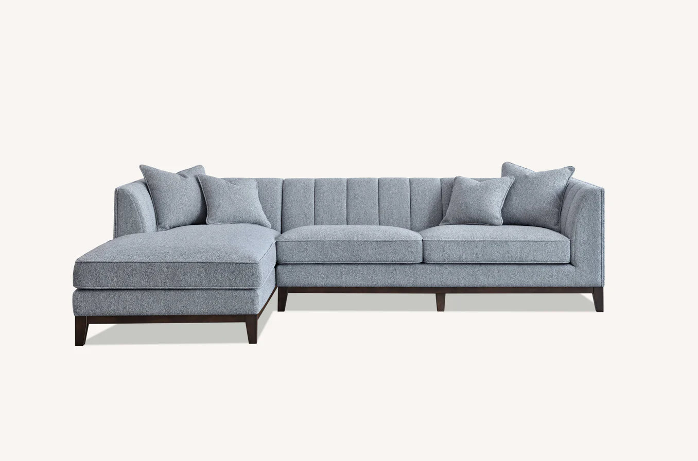 The Isla Left Hand Corner Sofa in Dolphin Boucle