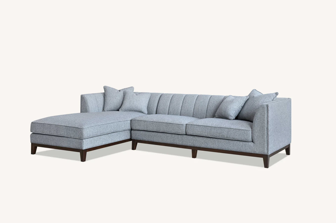 The Isla Left Hand Corner Sofa in Dolphin Boucle
