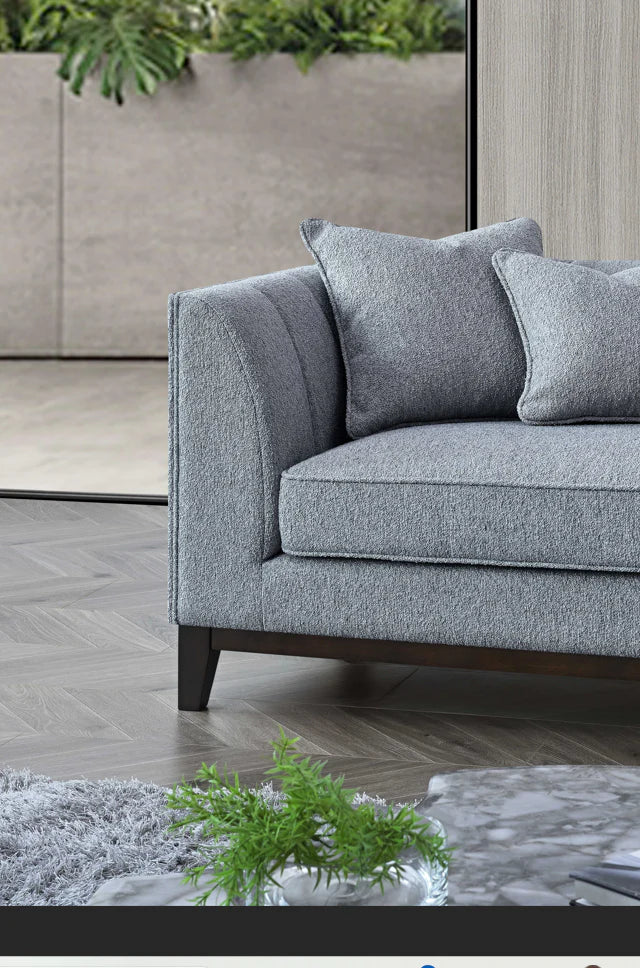 The Isla Right Hand Corner Sofa in Dolphin Boucle