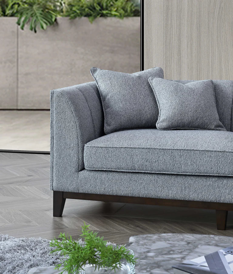 The Isla Right Hand Corner Sofa in Dolphin Boucle