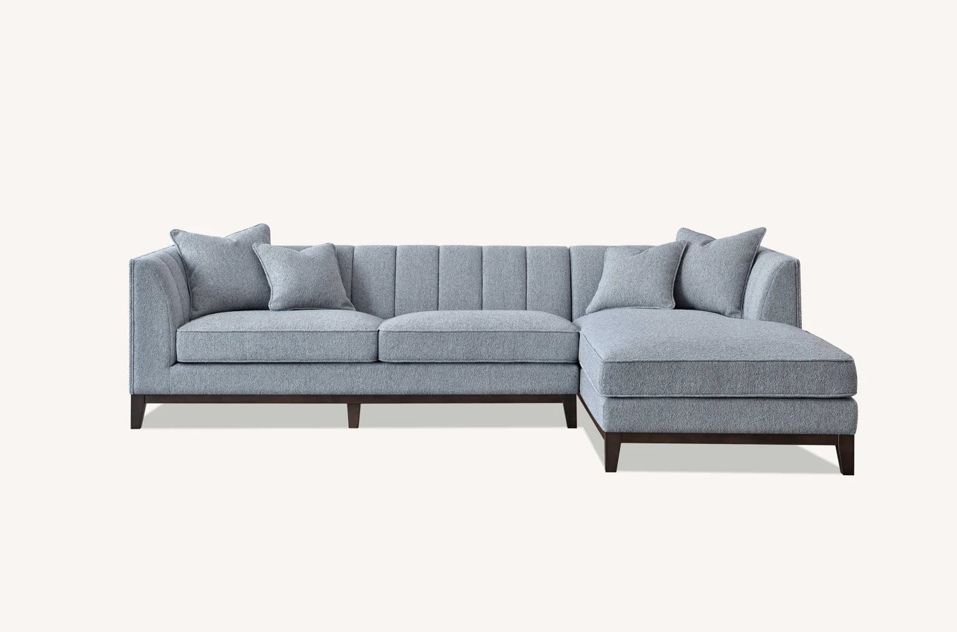 The Isla Right Hand Corner Sofa in Dolphin Boucle