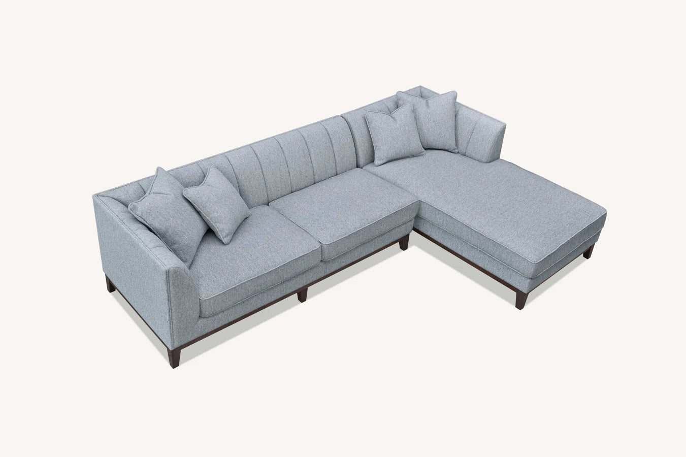 The Isla Right Hand Corner Sofa in Dolphin Boucle