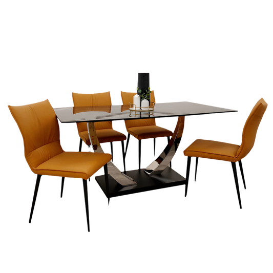The Zephyr with 4 Nira Chairs (Multiple Colours)